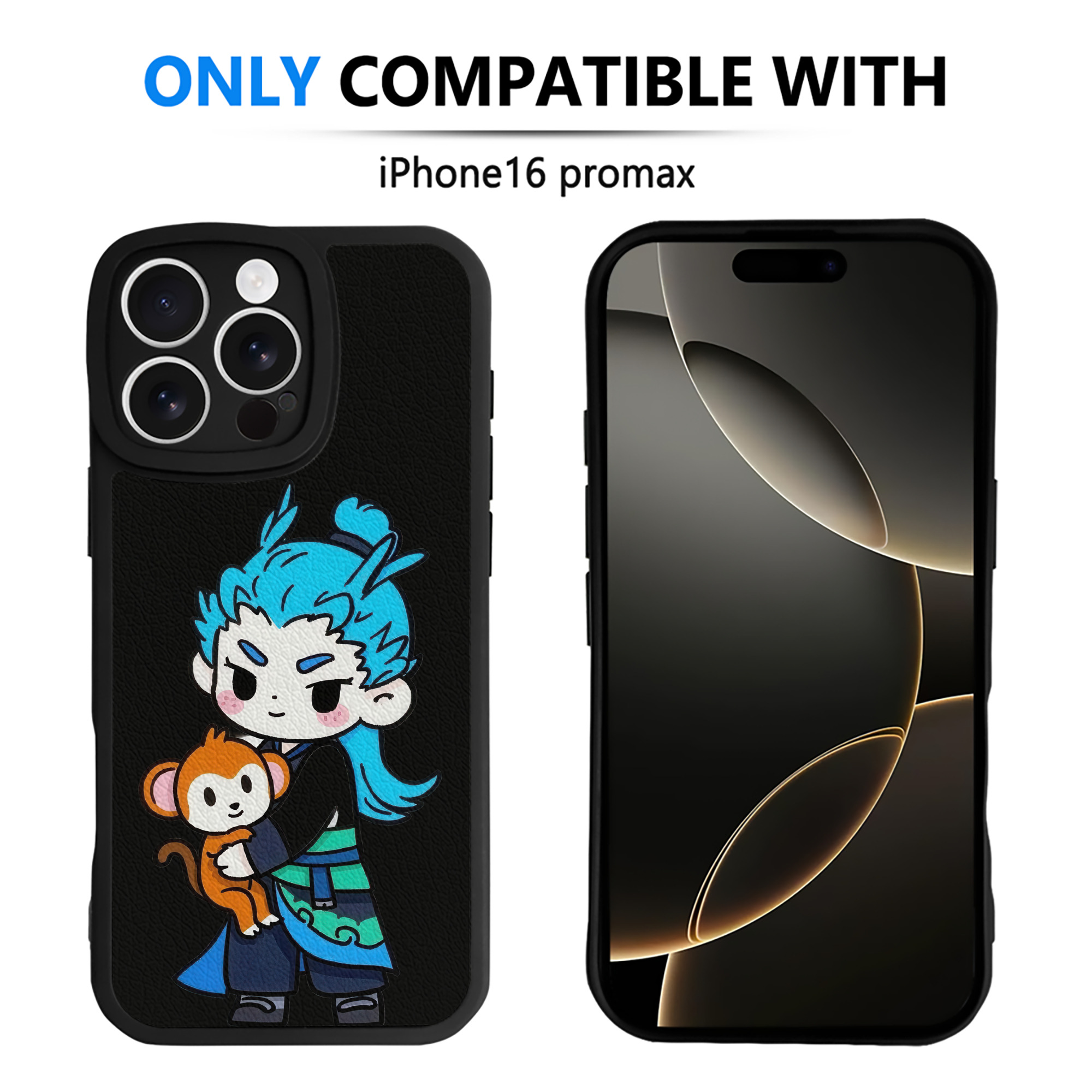 （画像用） Ne Zha 2 ナタ 魔童の大暴れ 【iPhone 16シリーズ対応】シリコンスマホケース（レザー調） 材質：シリコン